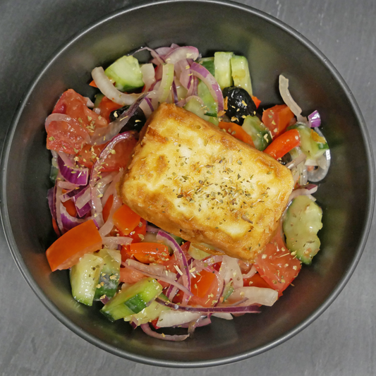 Salade grecque feta saganaki